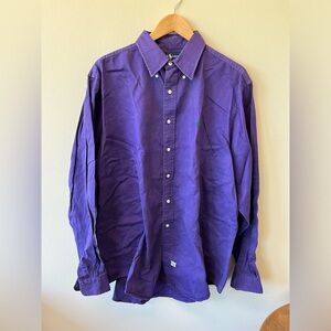 Ralph Lauren purple 100% cotton purple long sleeve button down shirt